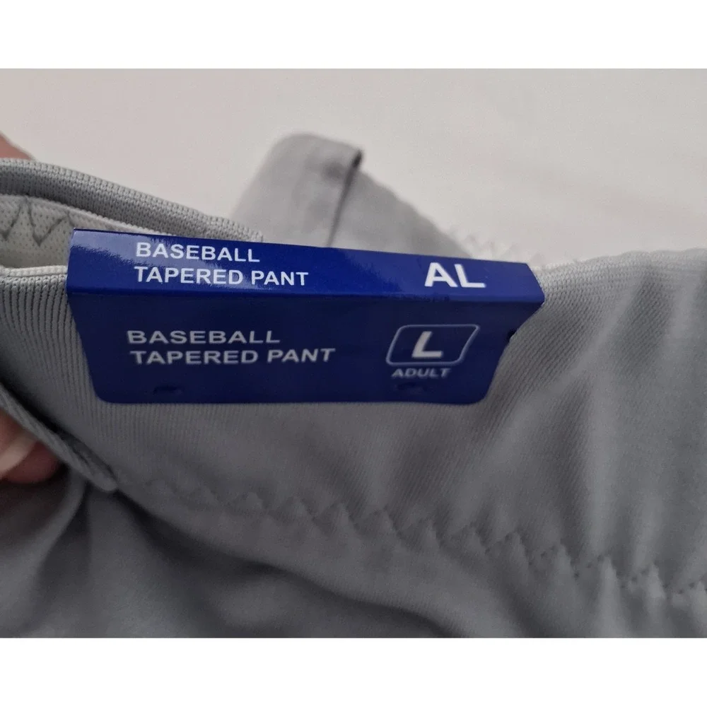 Baseball Tapered Pants Grey Adult Large DBB-SB100A-S01 Mens New - Picture 7 of 13